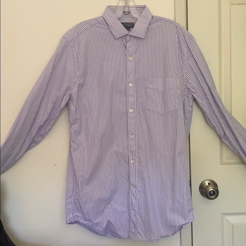 J. Crew Dress Shirt - Purple/White Striped